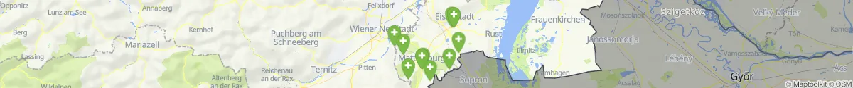 Map view for Pharmacies emergency services nearby Pöttelsdorf (Mattersburg, Burgenland)